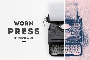 Worn Press Photoshop Effects Kit