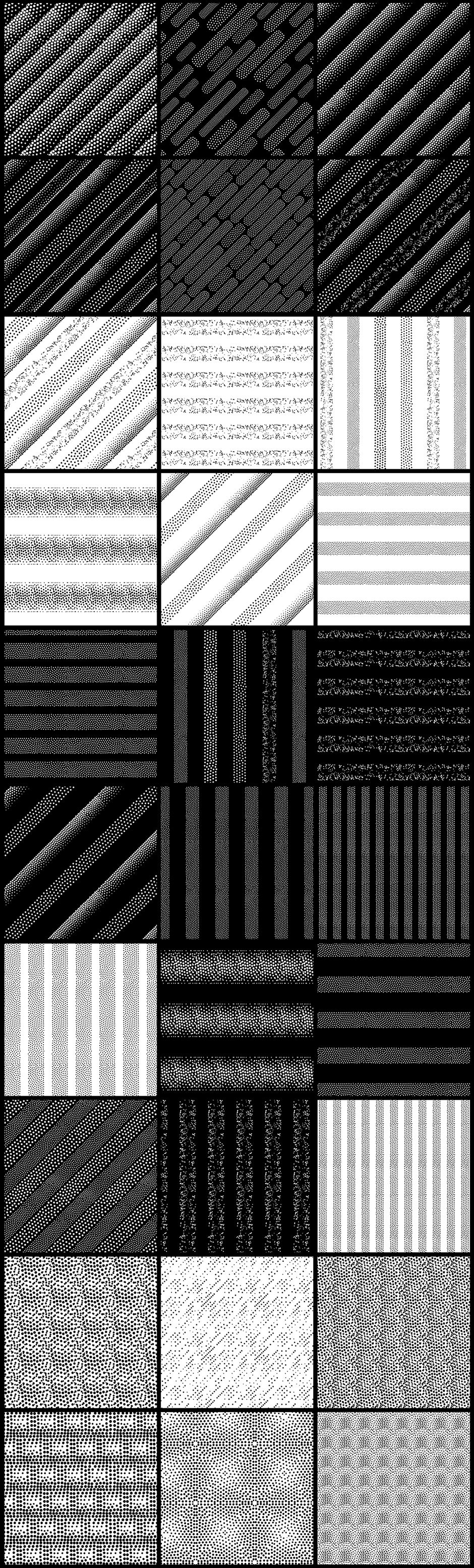 144 Seamless Pointillism Patterns Pack