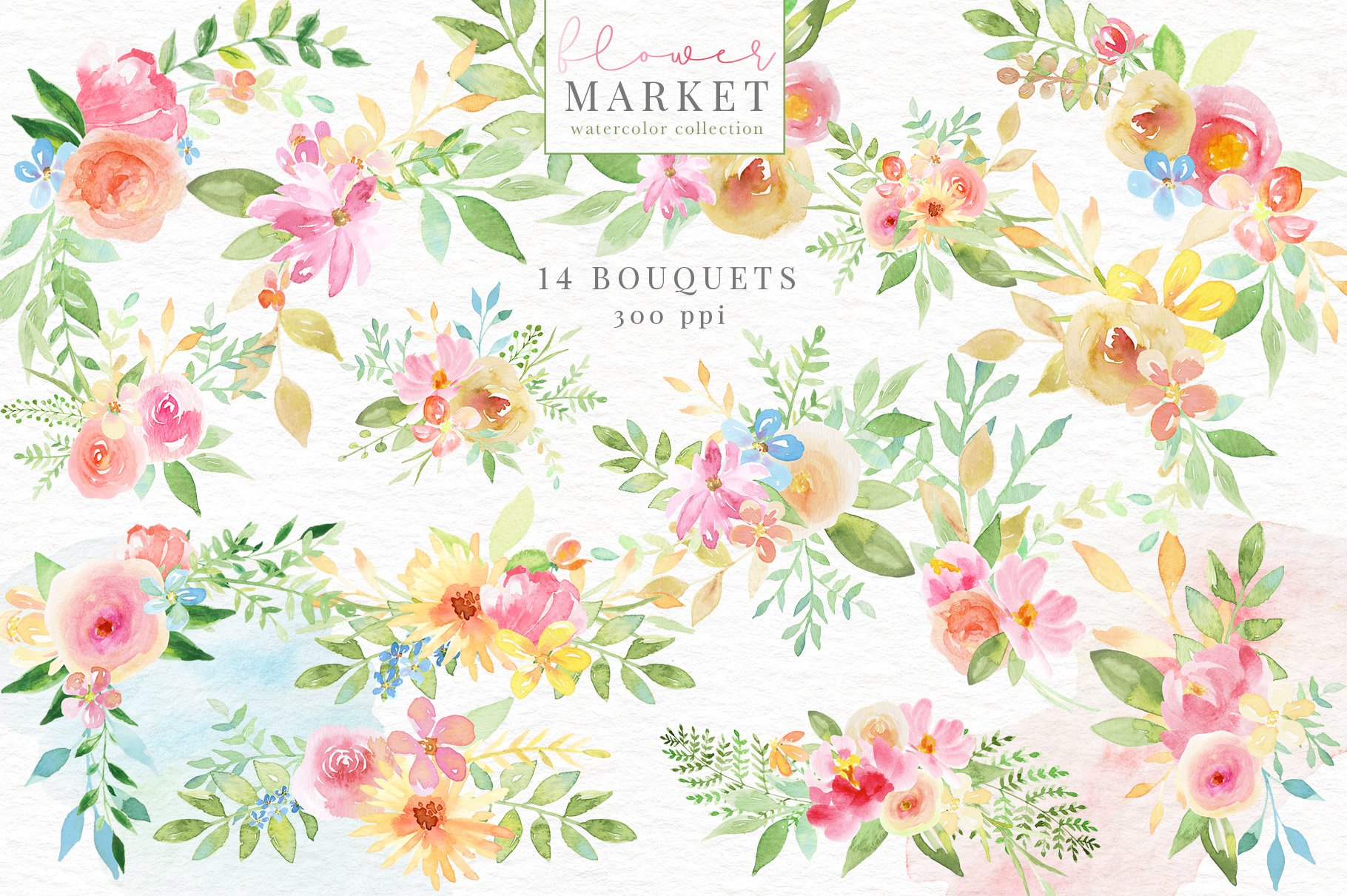 Flower Market Watercolor Collection