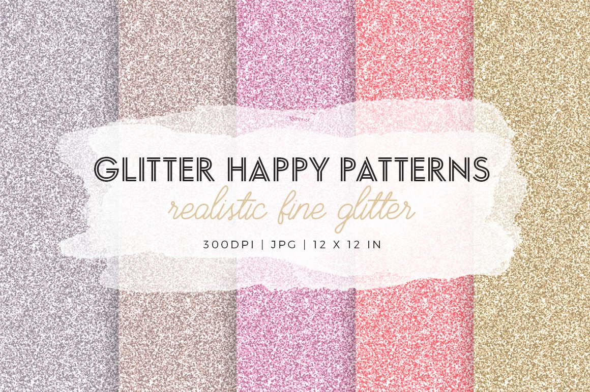 Glitter Happy Pattern Textures