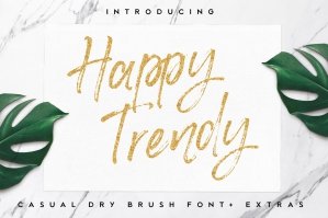 Happy Trendy Font + Extras