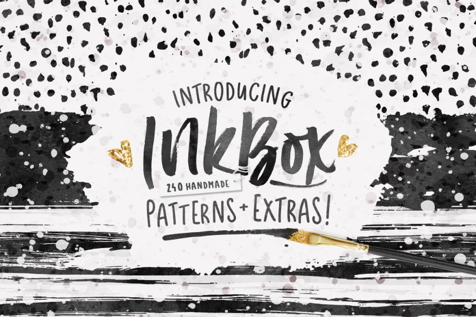 InkBox - 240 Seamless Inky Patterns + 110 Extras!