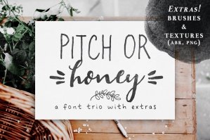 Pitch Or Honey Font Trio & Extras