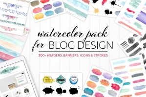 Watercolor Pack for Blog Design