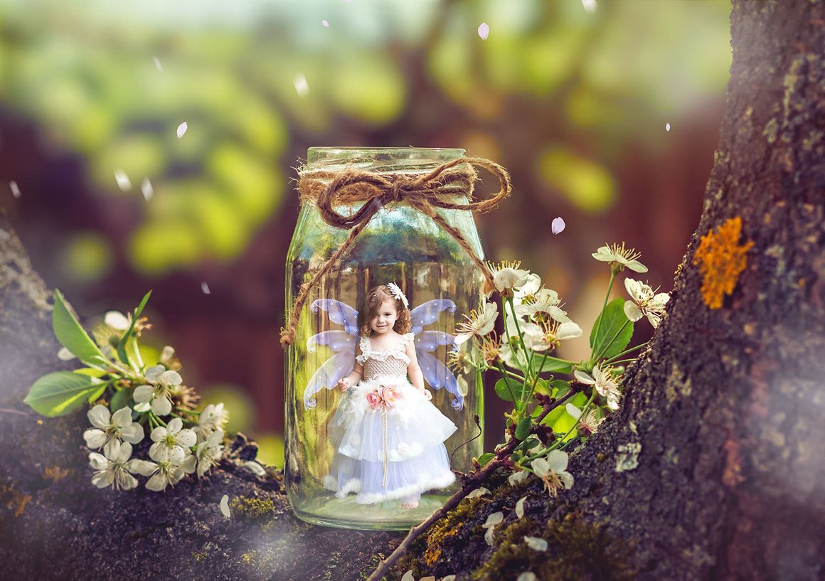 The Cherry Blossom Fairy Photoshop Template