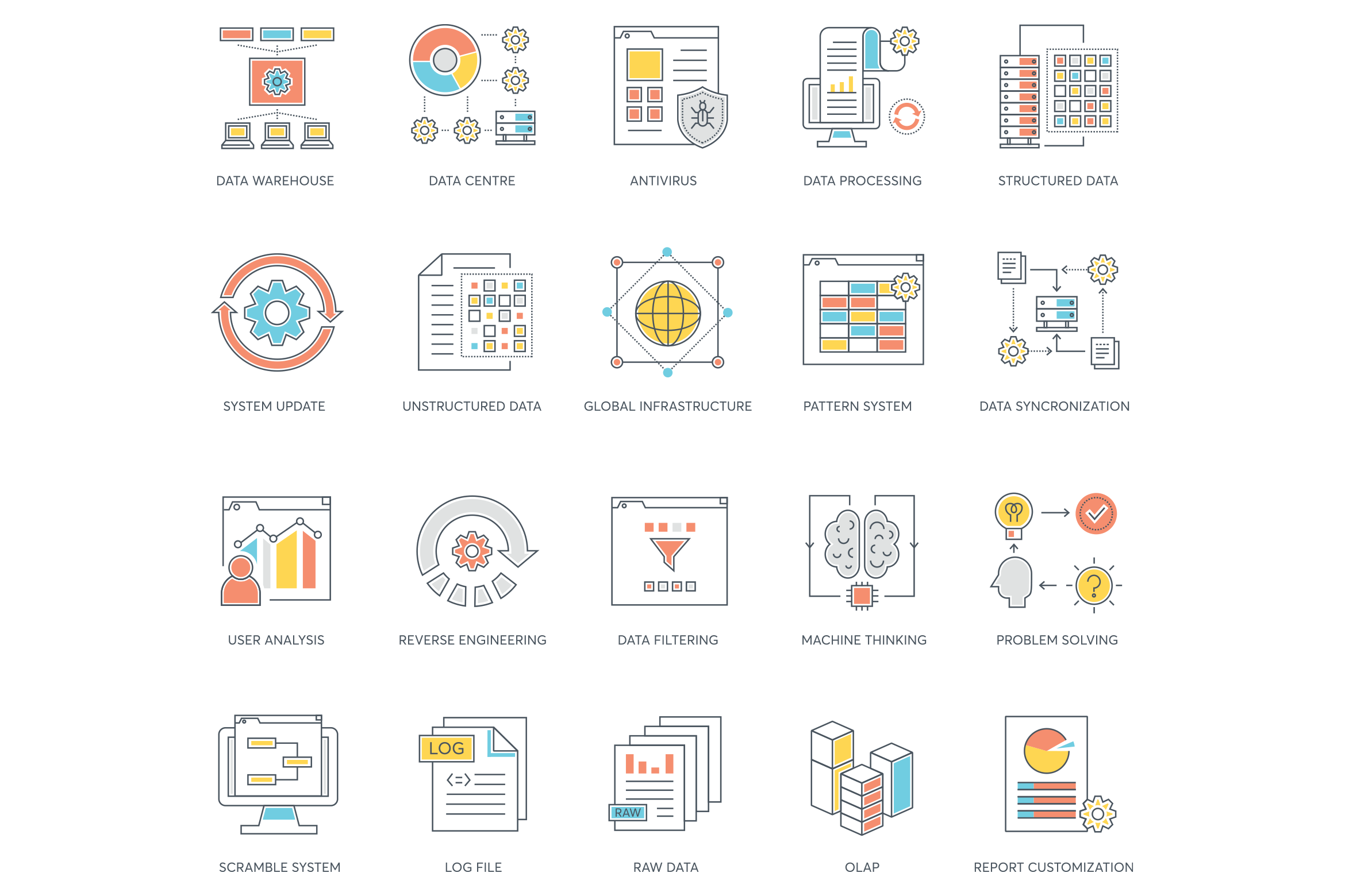 73 Data Analytics Icons