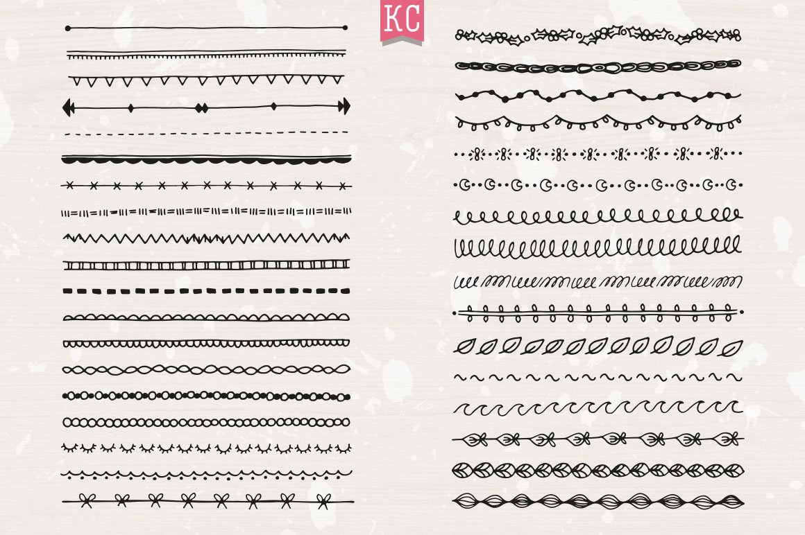 Hand Drawn Vector Doodle Dividers
