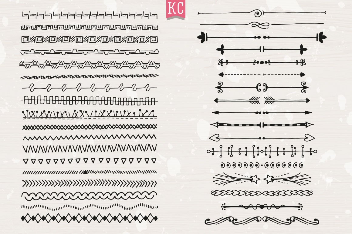 Hand Drawn Vector Doodle Dividers