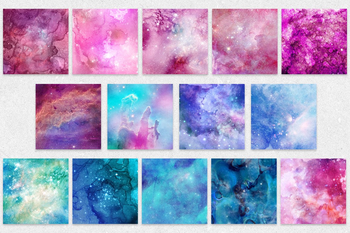 Painted Galaxy Textures