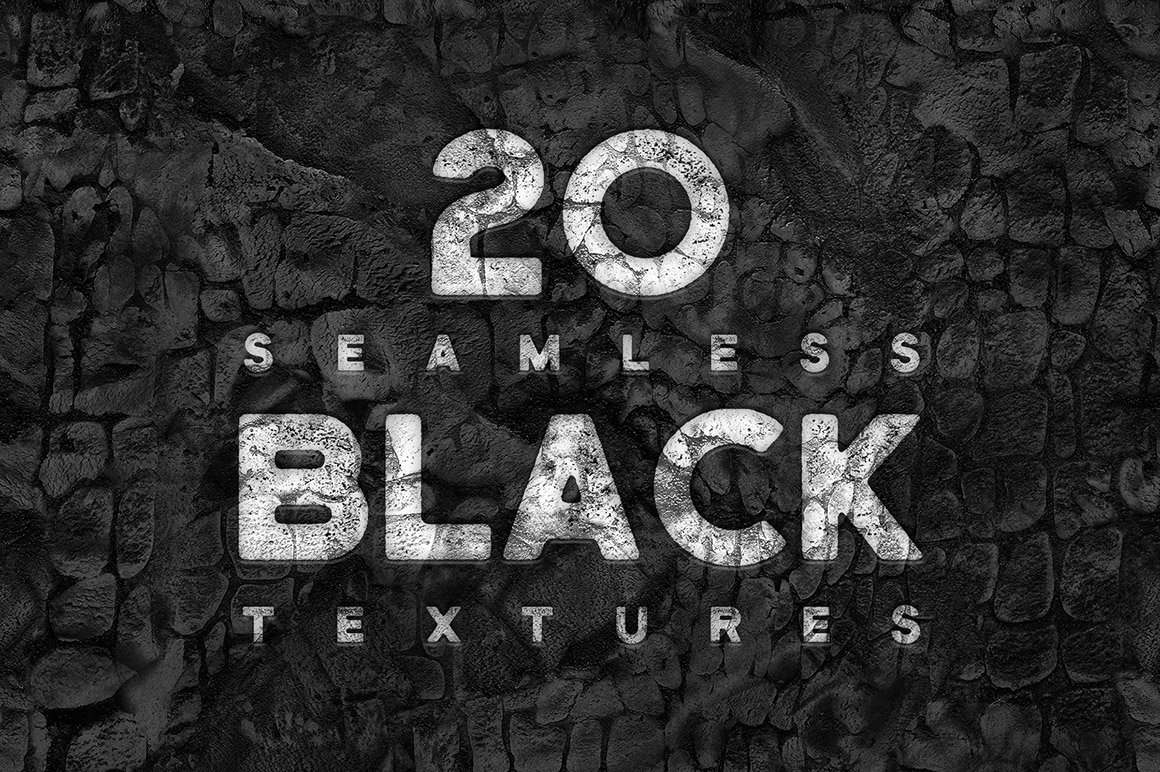 20 Seamless Black Textures