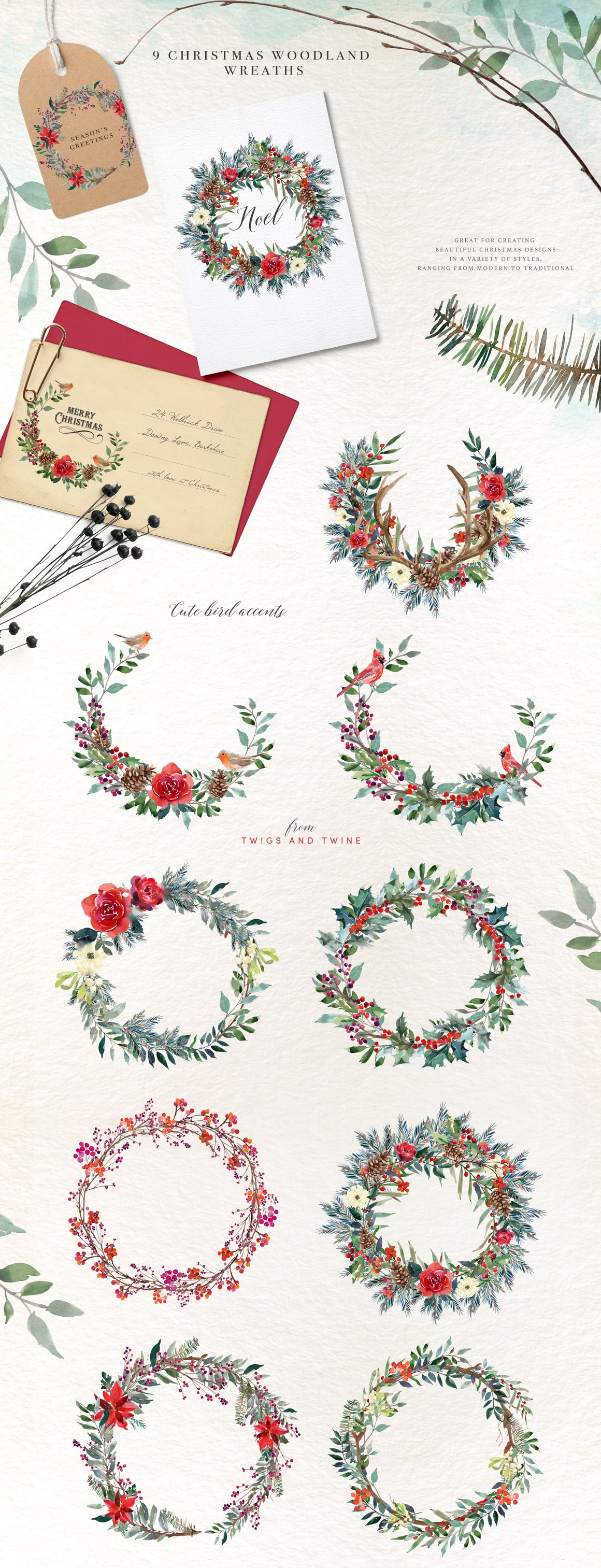 A Woodland Christmas Graphic Set