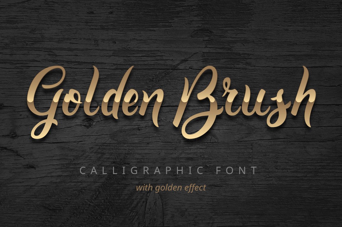 Golden Brush Calligraphic Script Font