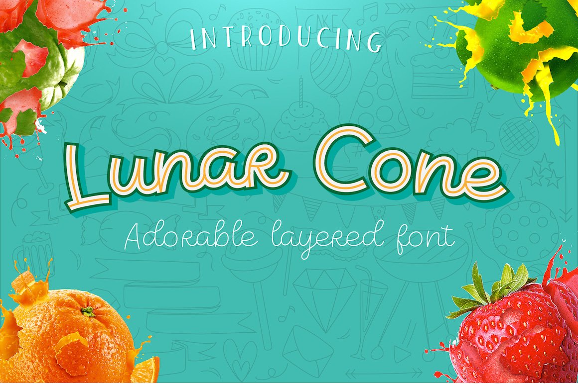 Lunar Cone - Adorable Layered Font