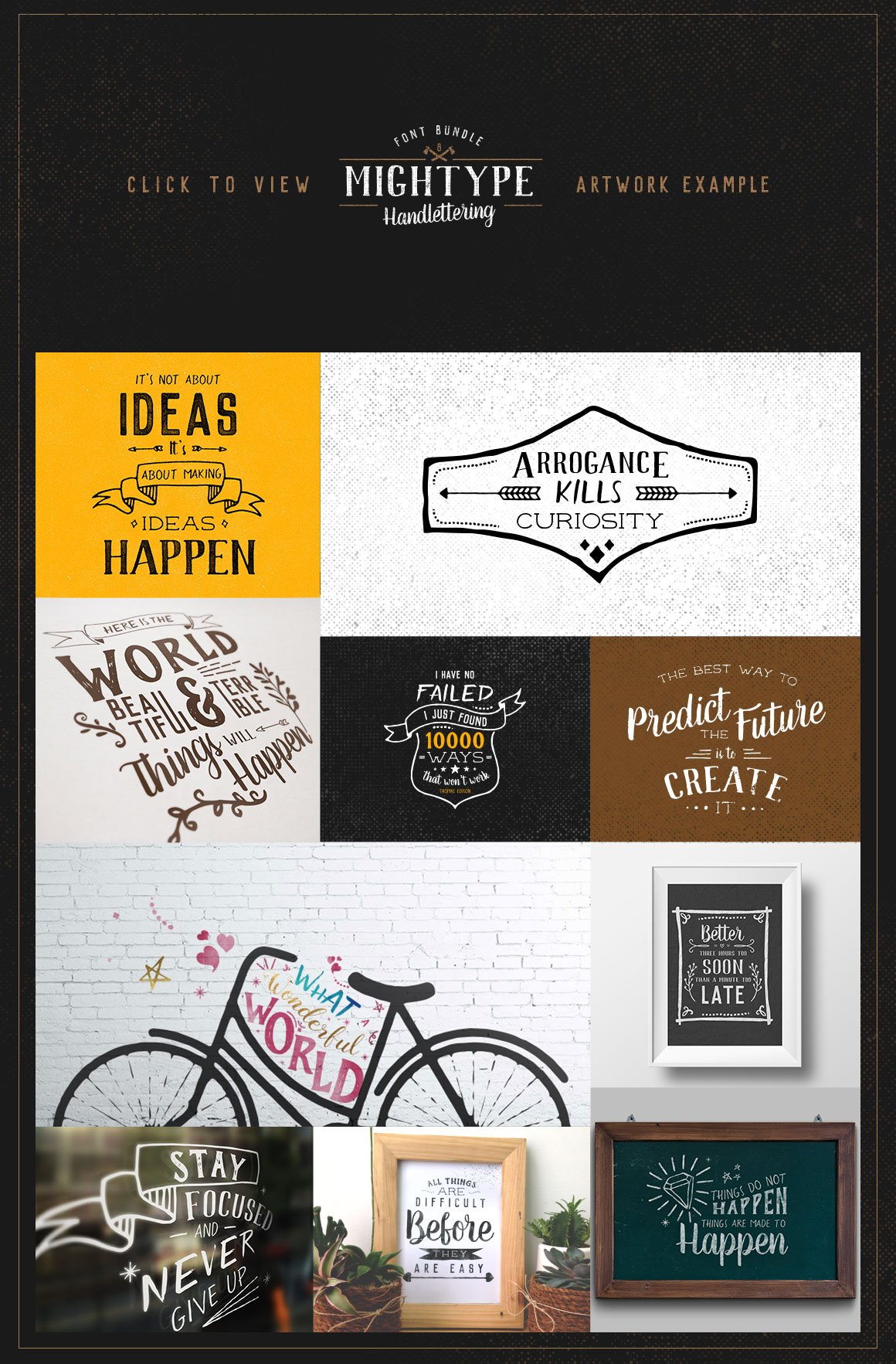Mightype Handlettering Font Pack