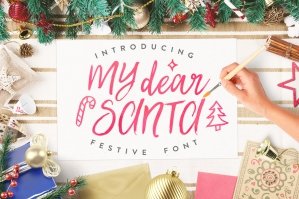My Dear Santa Christmas Font and Bonus