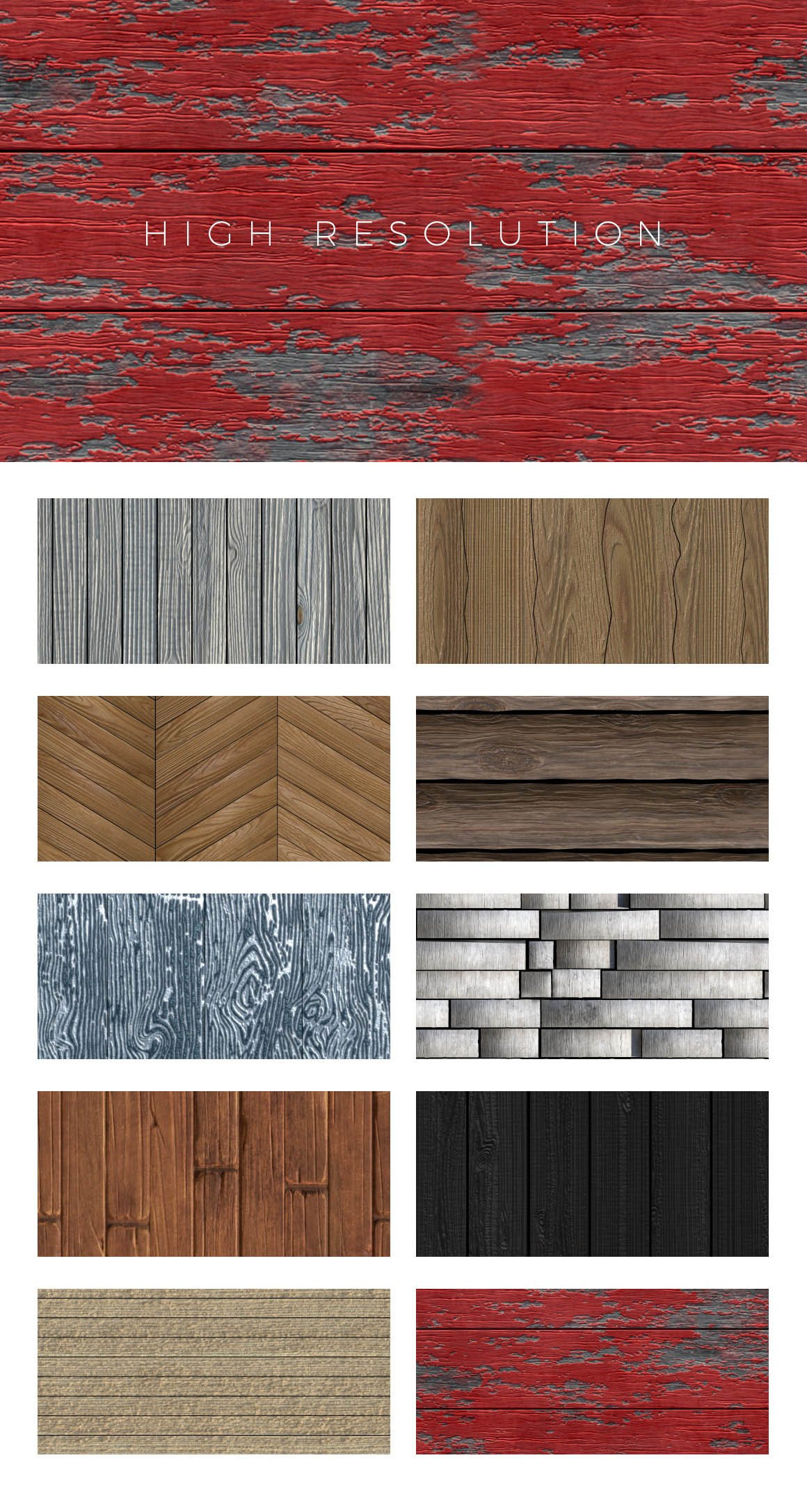 Seamless 3D Wood Patterns & Textures for Photoshop