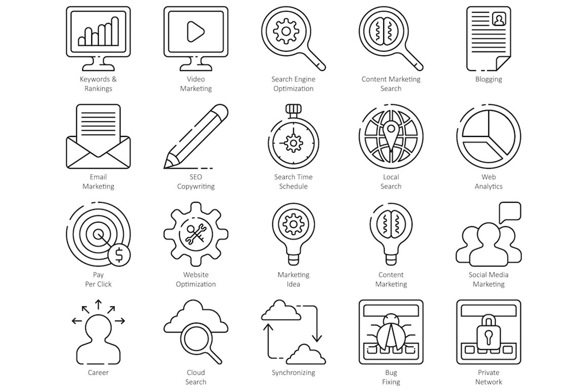 100 Online Education Icons