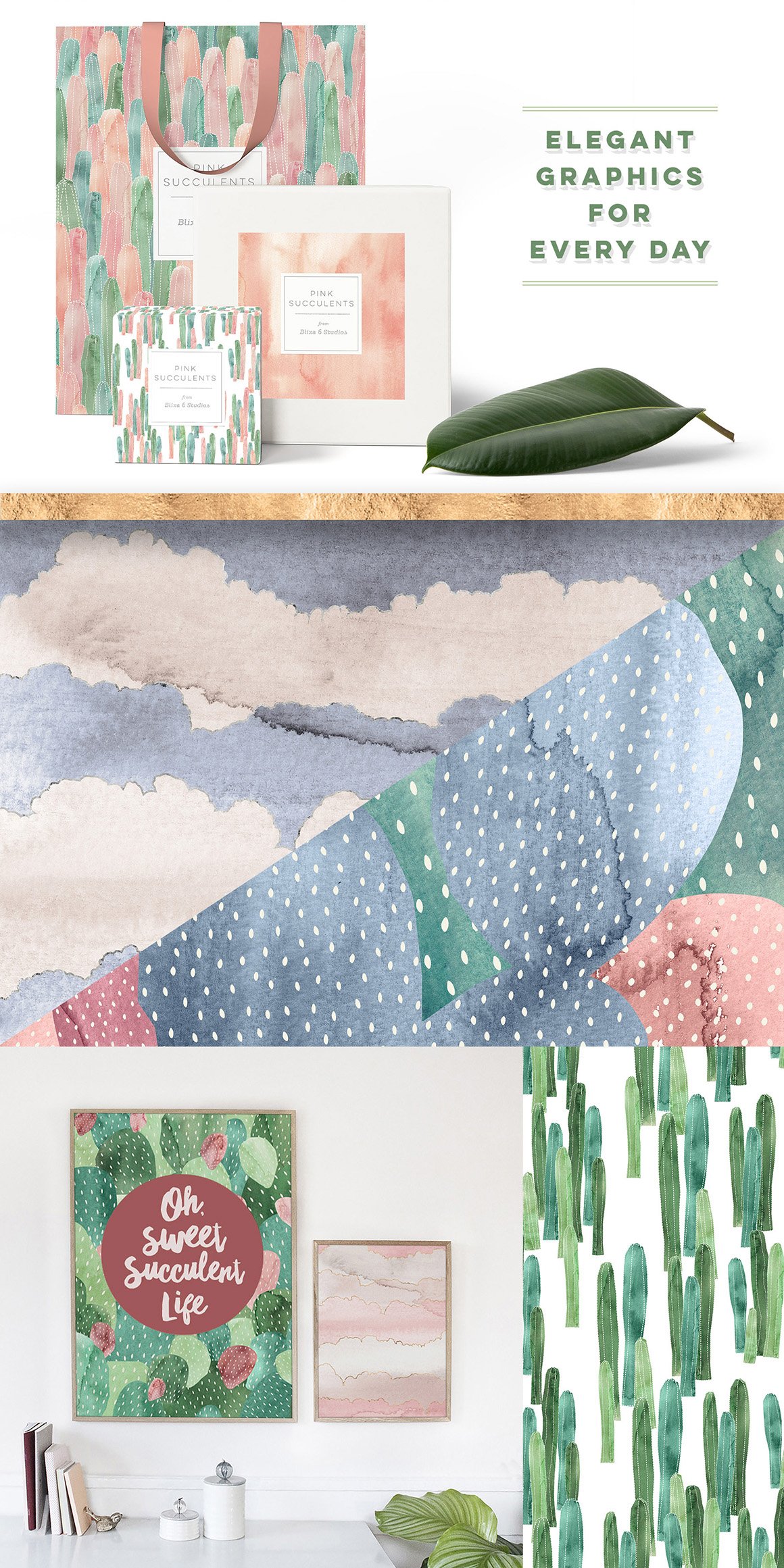 36 Painted Desert & Cactus Graphics