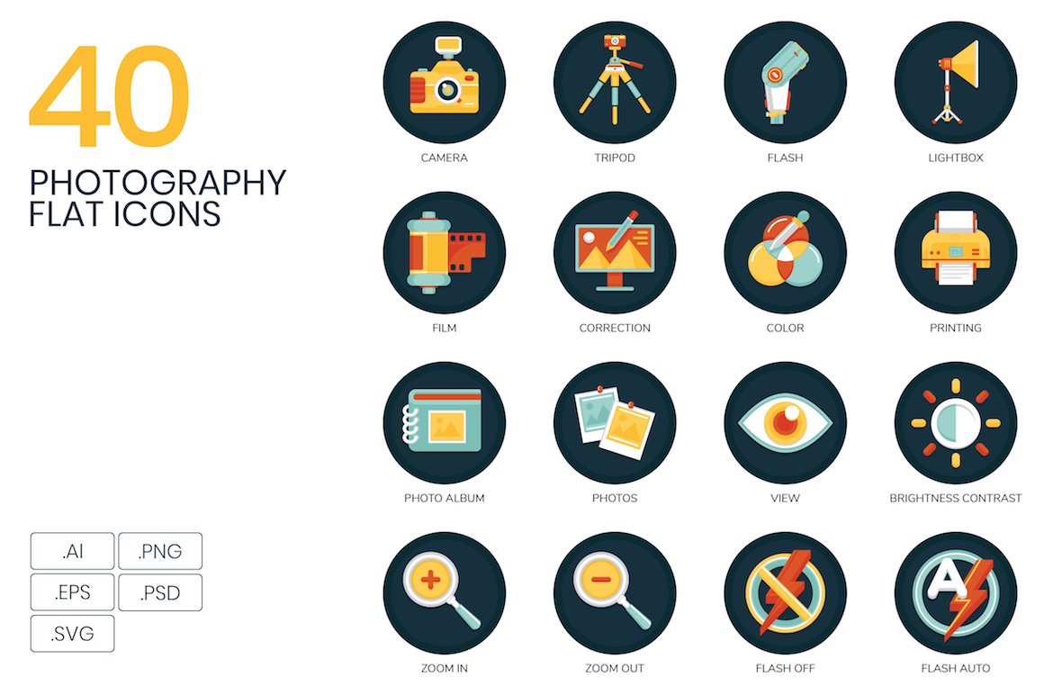 40 Photography Icons width=