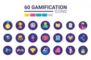 60 Gamification Icons