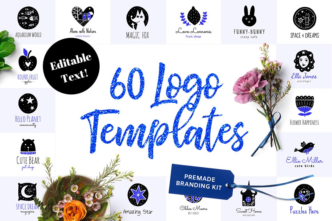 60 Logo Templates - Branding Kit