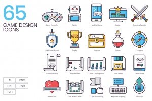 65 Game Design Icons