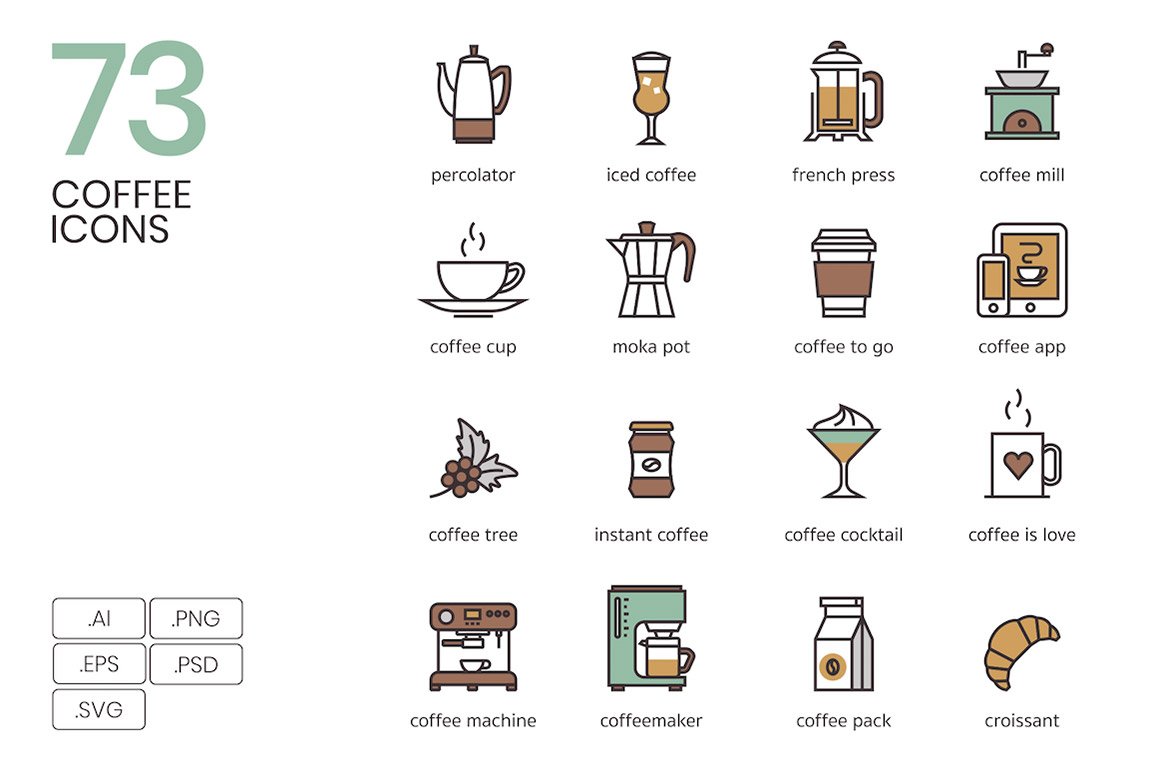 73 Coffee Icons