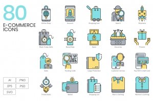 80 E-Commerce Icons