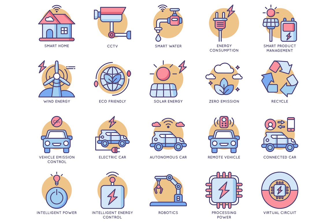88 Smart Technology Rounded Icons