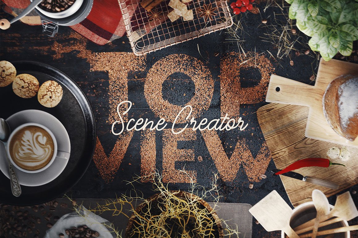 Coffee Scene Creator - Top View