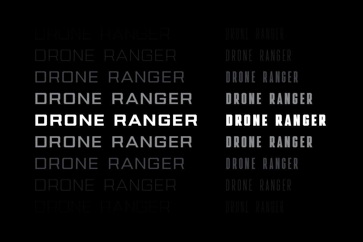 Drone Ranger Pro Font Family