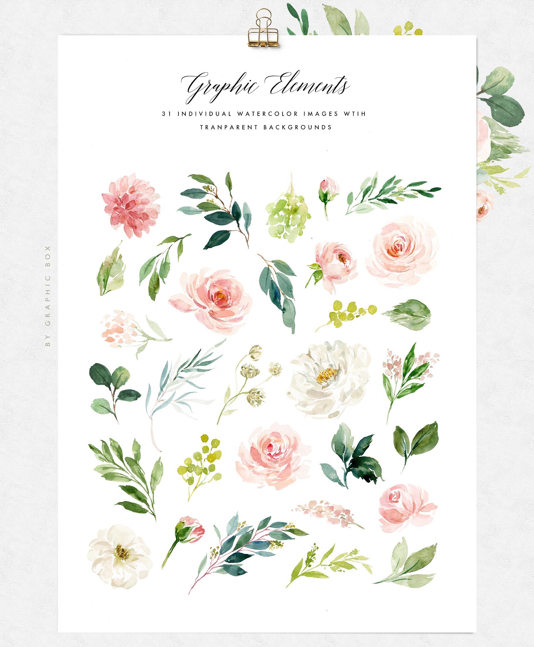 Ethereal Blush - Florals Graphic Set