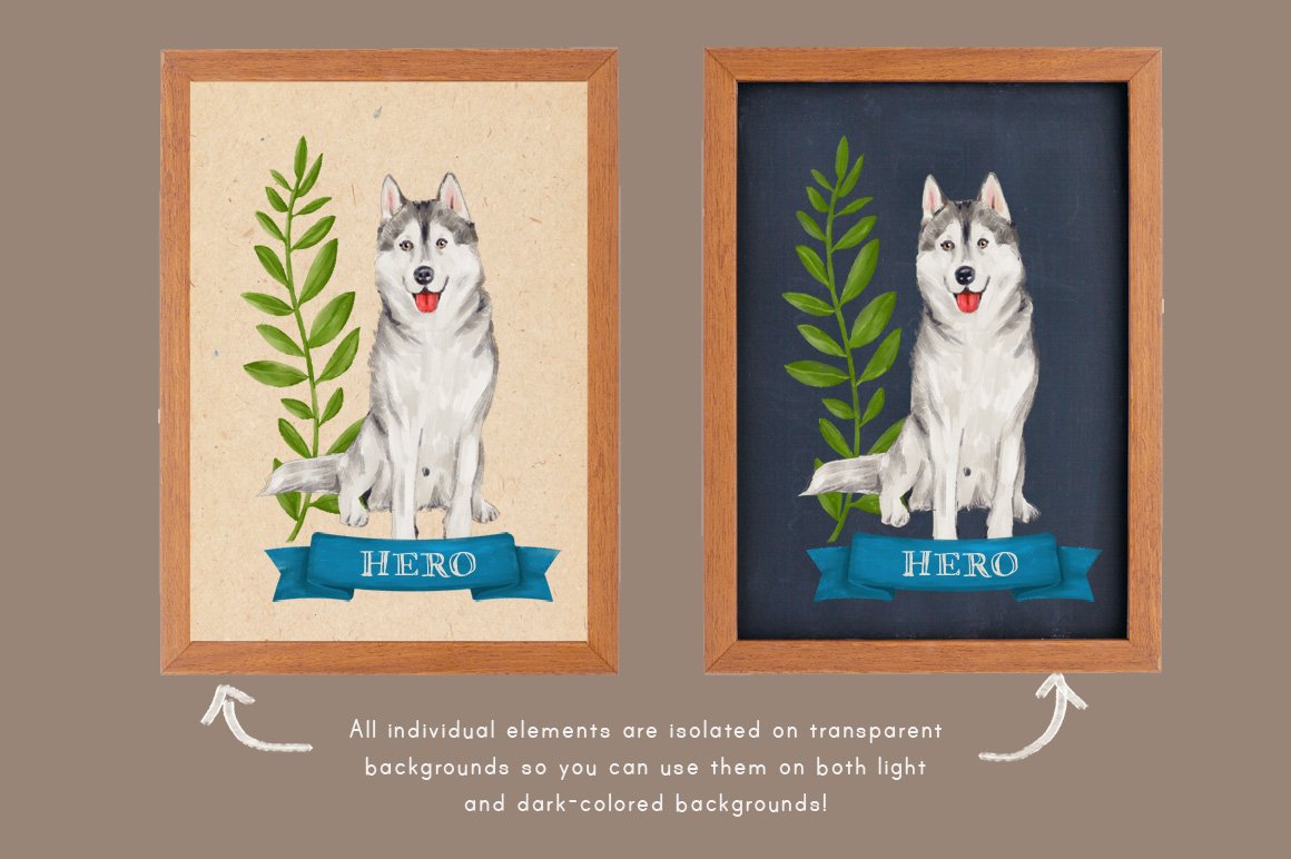 Hand-painted Dog Illustrations