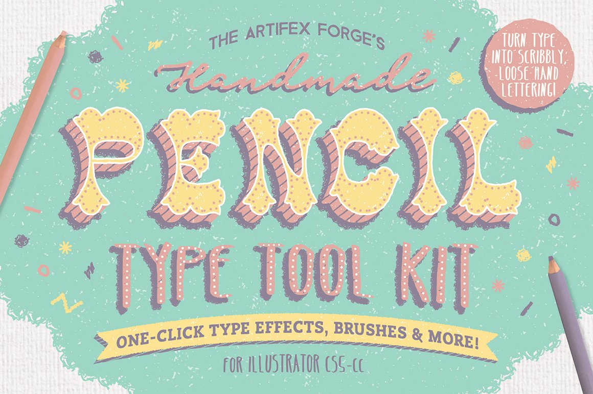 The Hand-Drawn Pencil Type Tool Kit