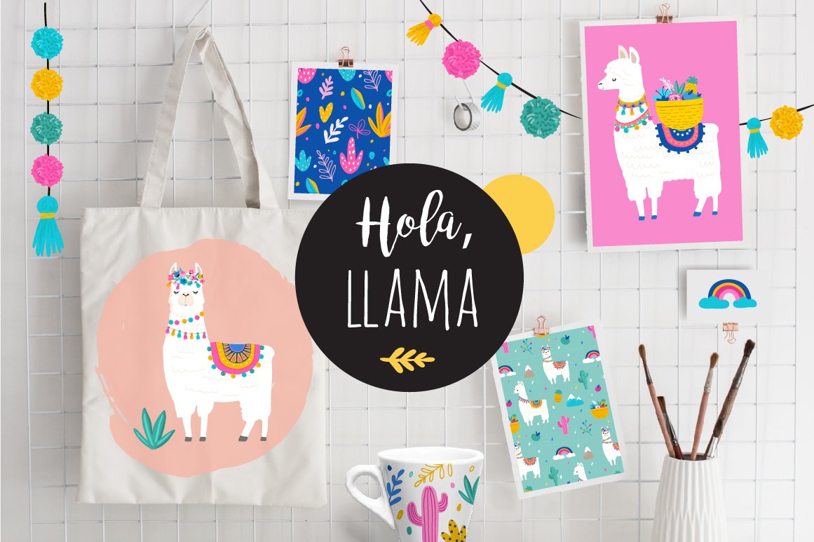 Hola, Llama Cute Summer Collection