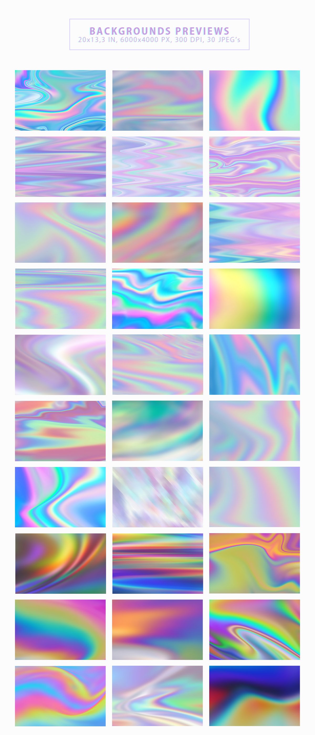 Iridescent Abstract Backgrounds
