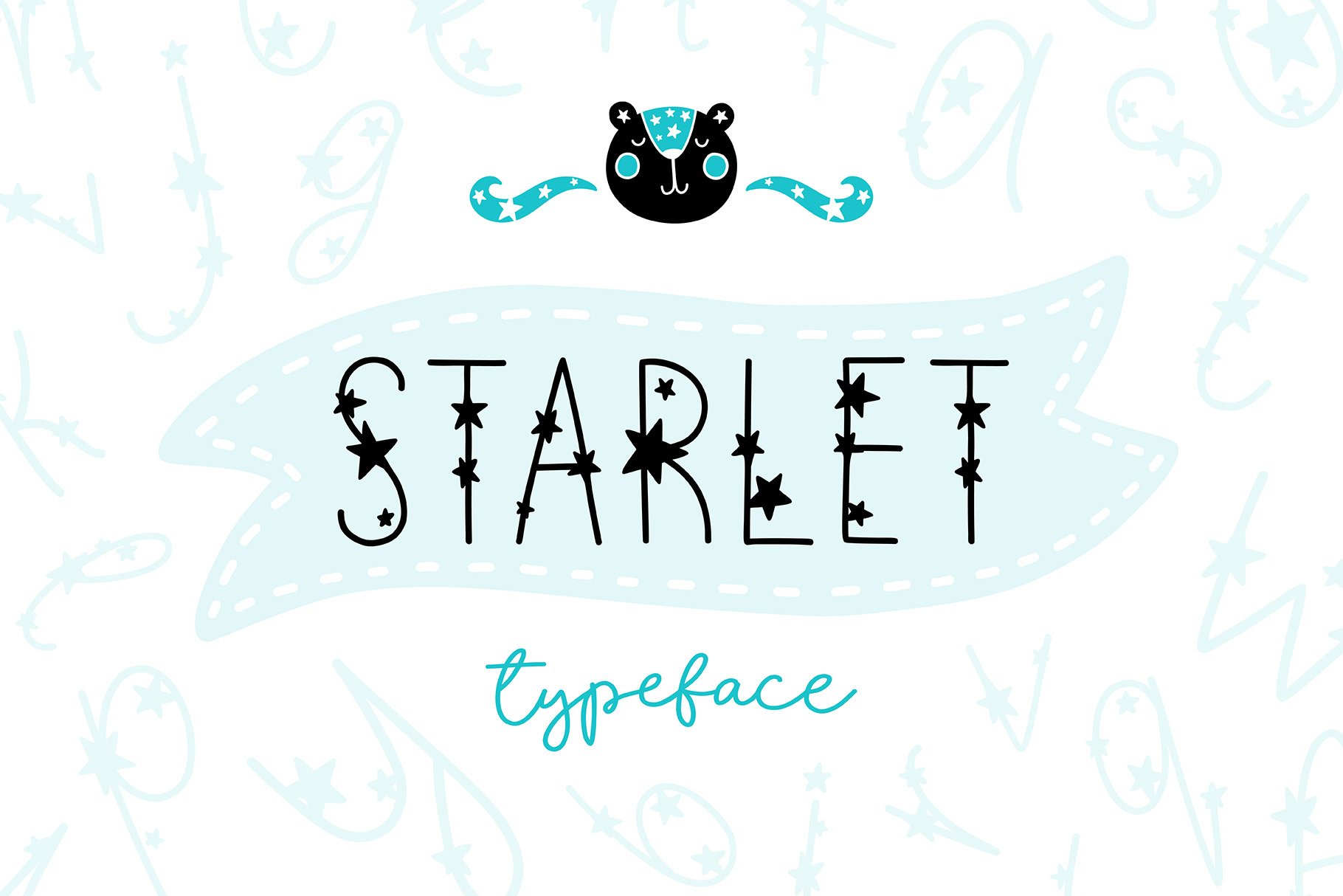 Starlet Typeface with Clipart
