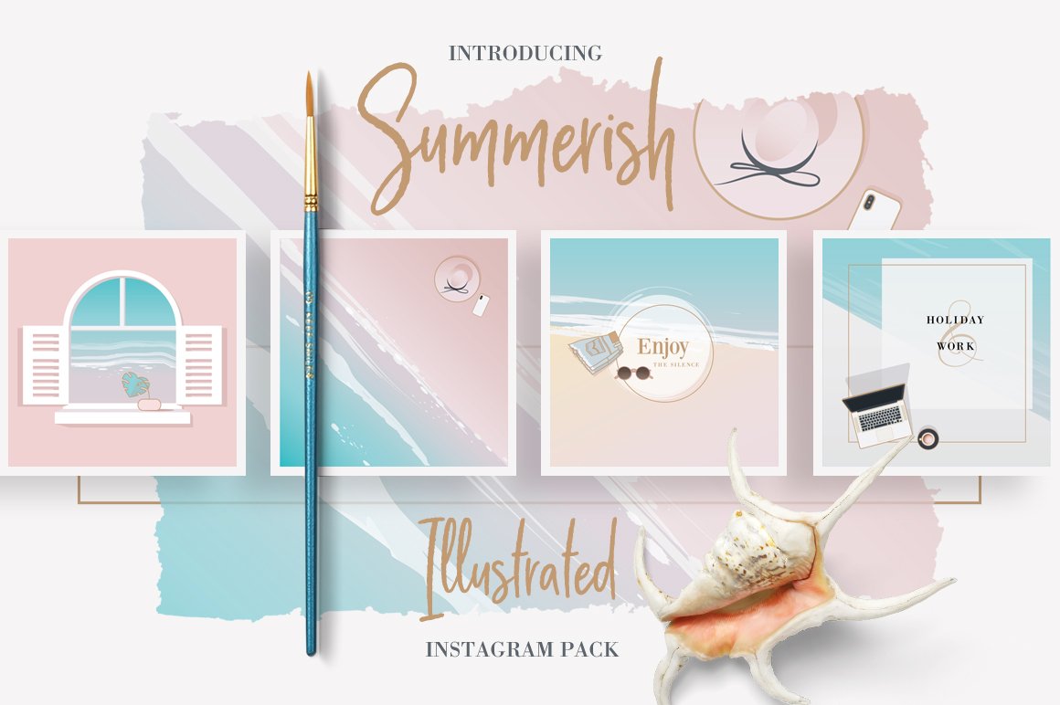 Summerish Illustrated Instagram Pack