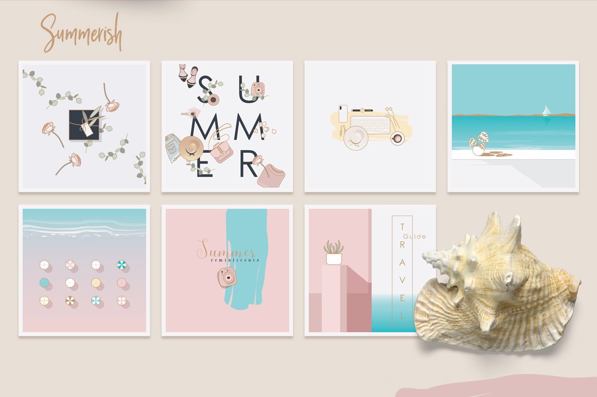 Summerish Illustrated Instagram Pack