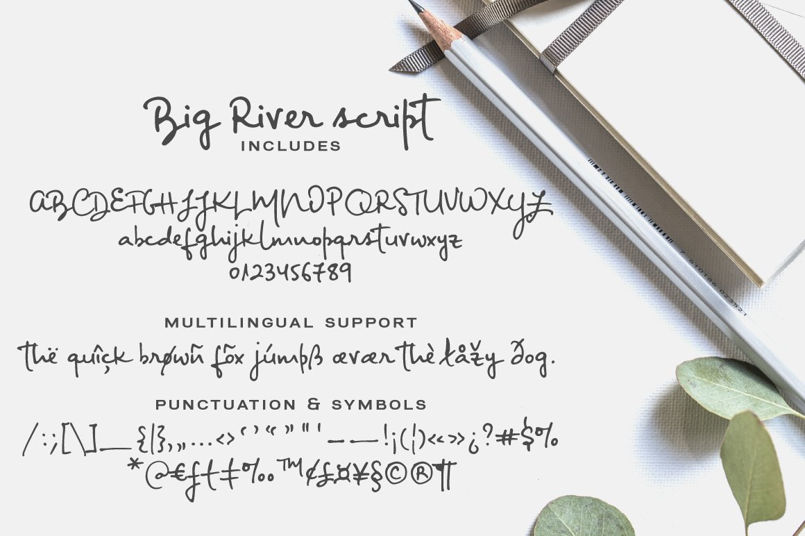 Big River Sans & Script Font Duo