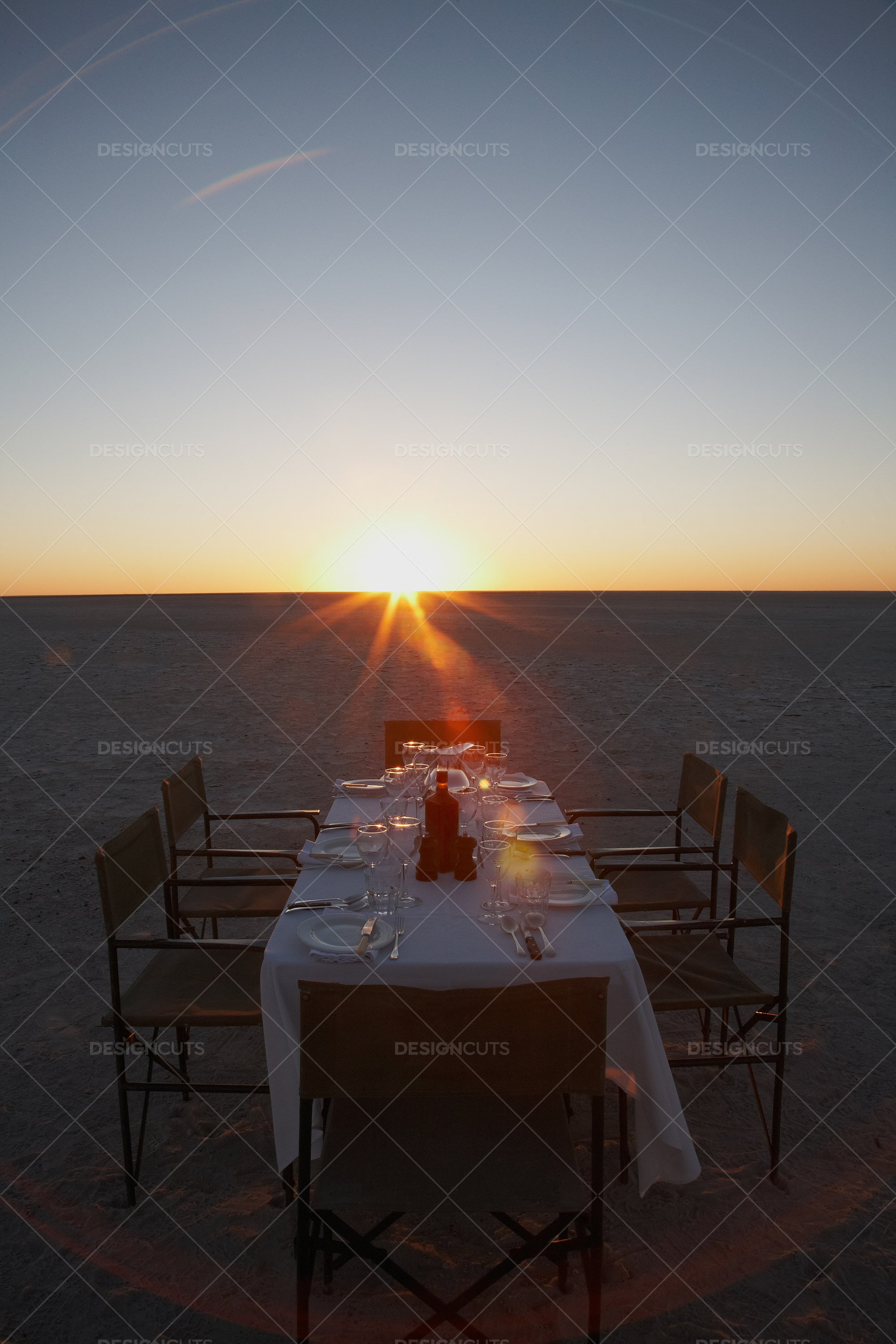 Dining With The Makgadikgadi Pan Sunset, Botswana