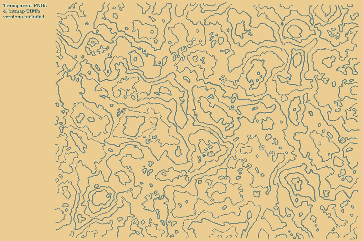 Hand-drawn Vector Map Patterns