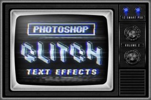 Photoshop Glitch Text Effects Vol.2