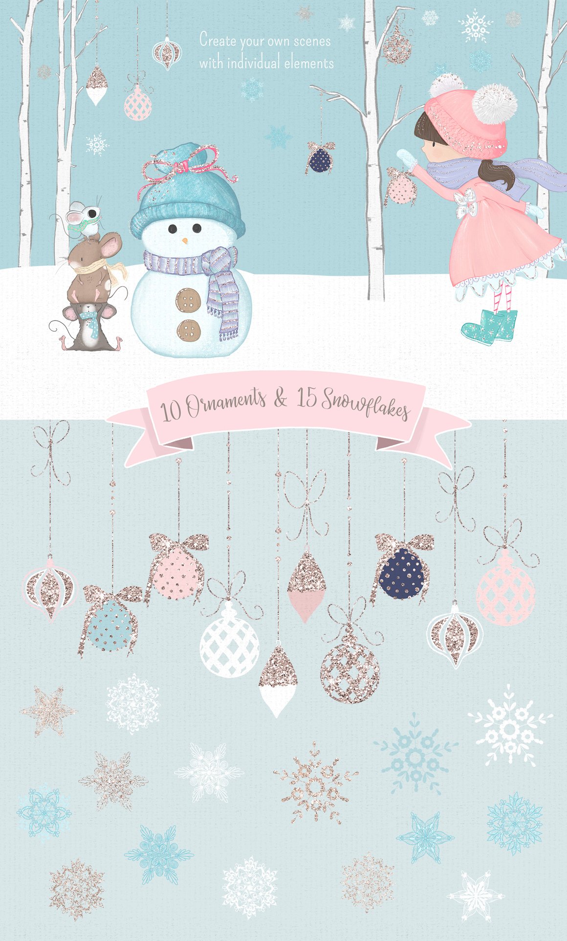 Winter Whimsy Clip Art Kit