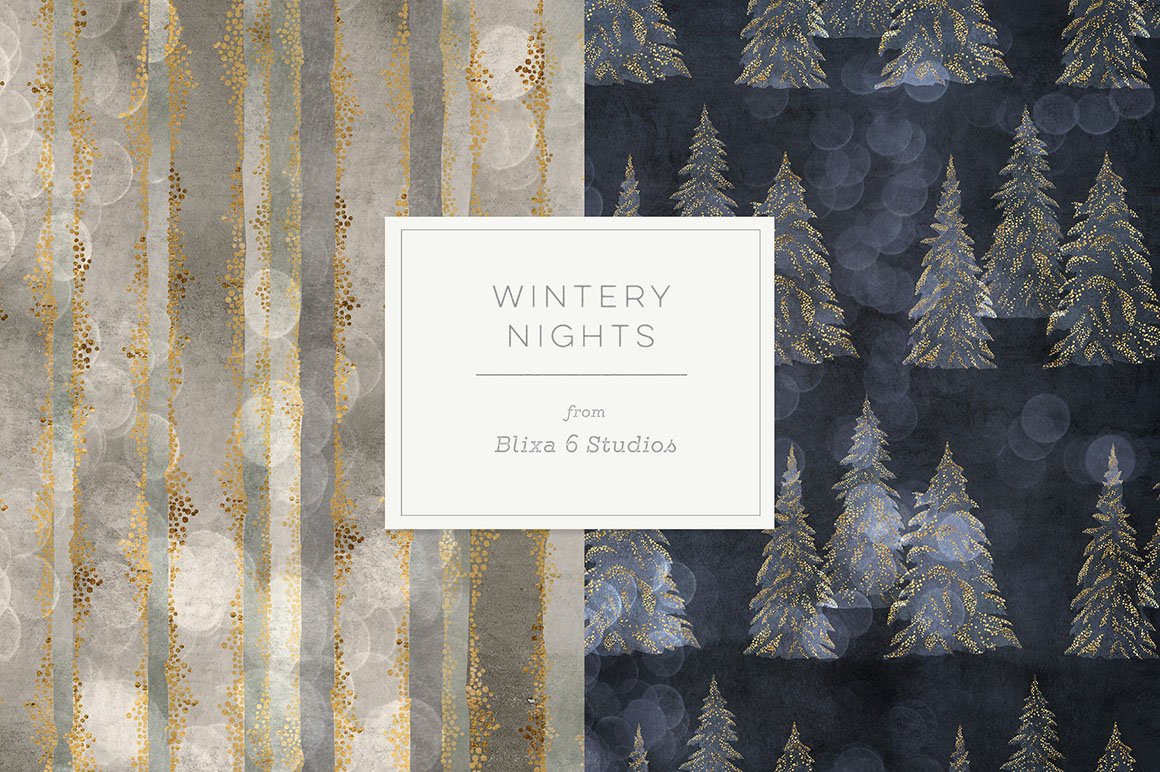 36 Winter Fairy Lights Gold Graphics