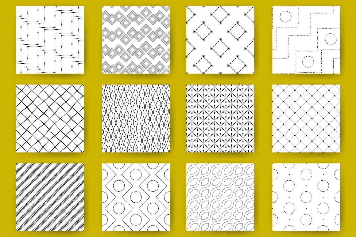 40 Abstract Black And White Seamless Patterns