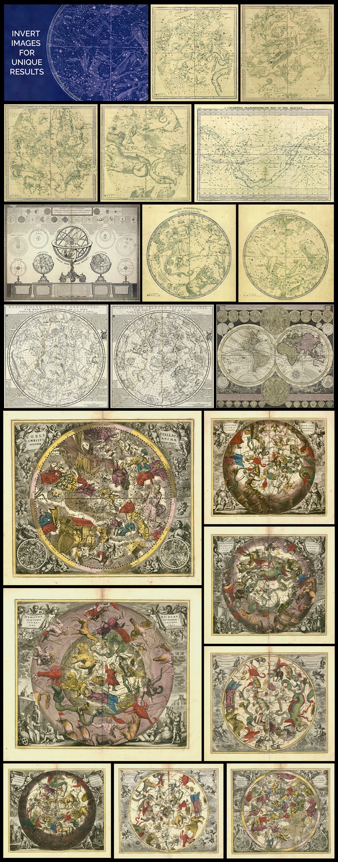 Antique Celestial Charts & Maps