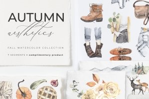 Autumn Aesthetics Lifestyle Watercolor Collection