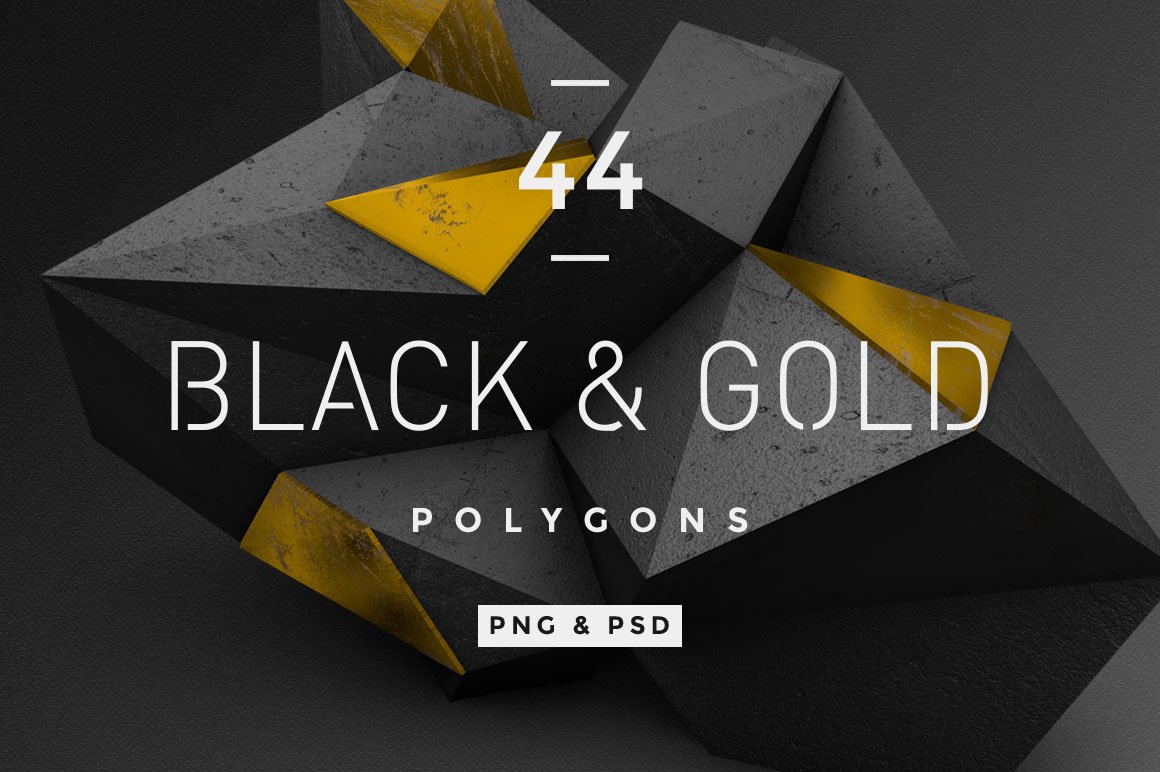 Black And Gold Polygons