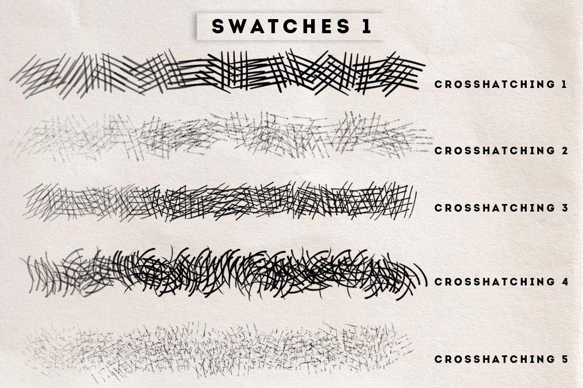 Crosshatching Procreate Brushes